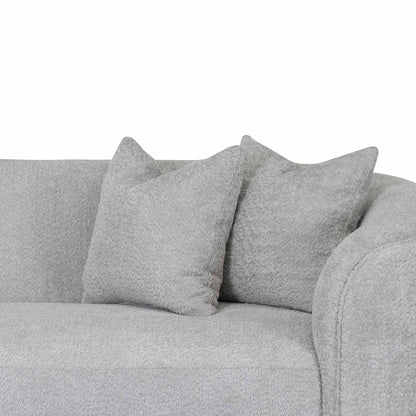 4 Seater Sofa - Light Grey Fleece