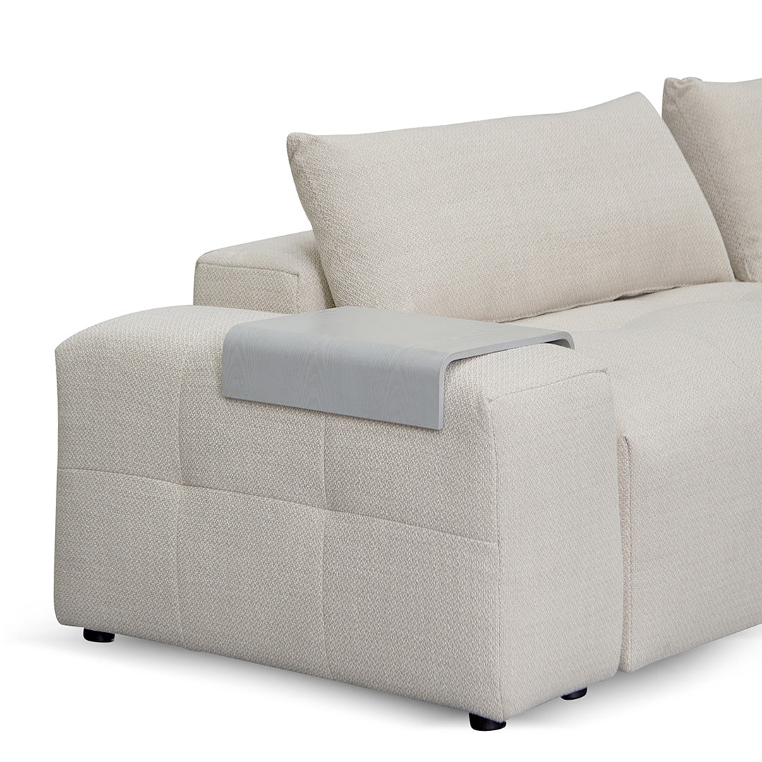 CLC8329-KSO Right Chaise Fabric Sofa - Taupe Beige