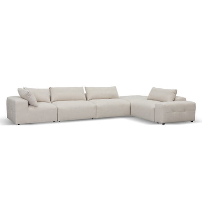 CLC8329-KSO Right Chaise Fabric Sofa - Taupe Beige