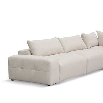 Right Chaise Fabric Sofa - Taupe Beige