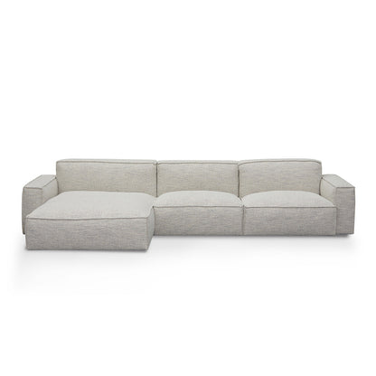 CLC8332-KSO Left Chaise Fabric Sofa - Fog Grey