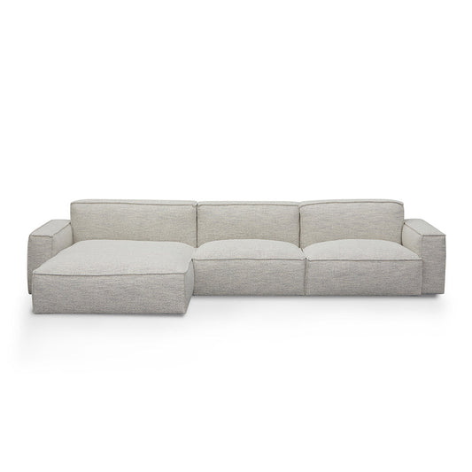 Left Chaise Fabric Sofa - Fog Grey