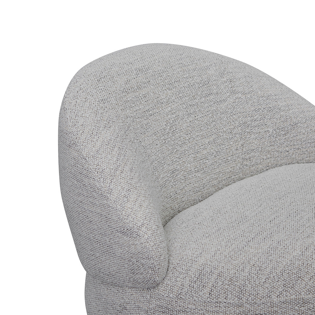 CLC8333-KSO Swivel Fabric Lounge Chair - Fog Grey
