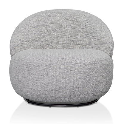 Swivel Fabric Lounge Chair - Fog Grey