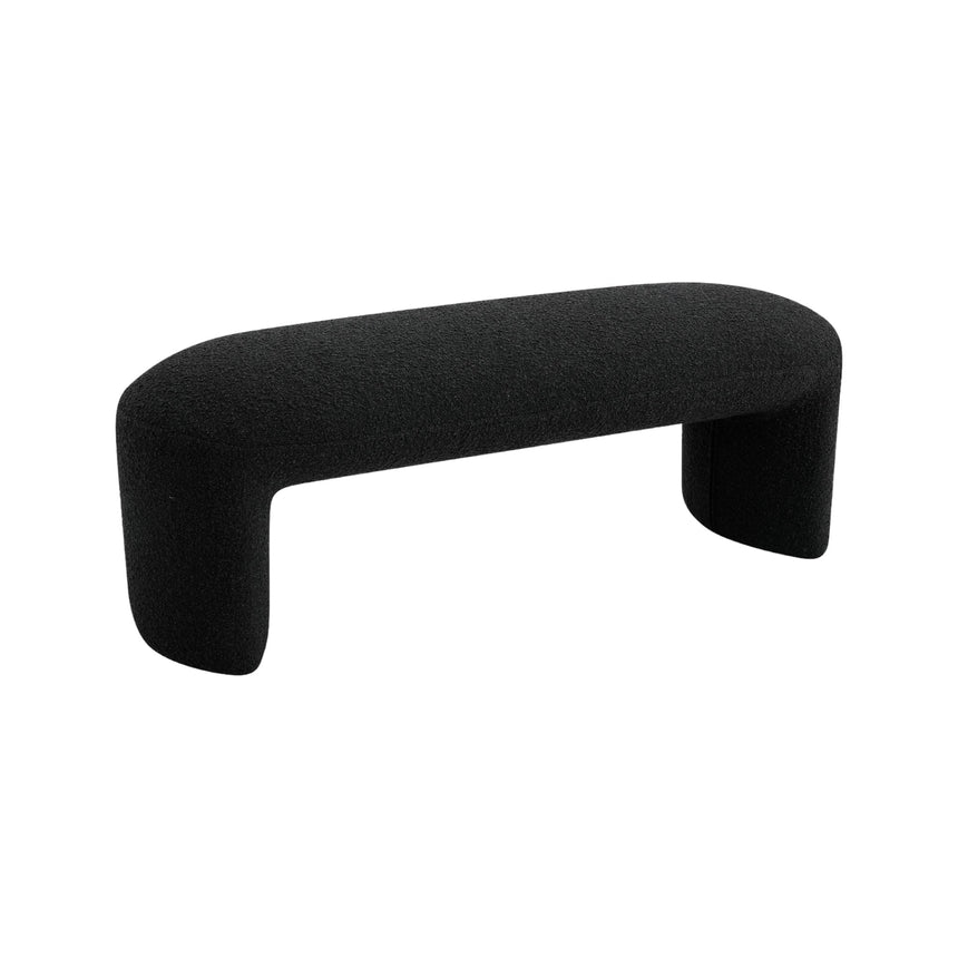 1.2m Long Ottoman Bench - Charcoal Boucle