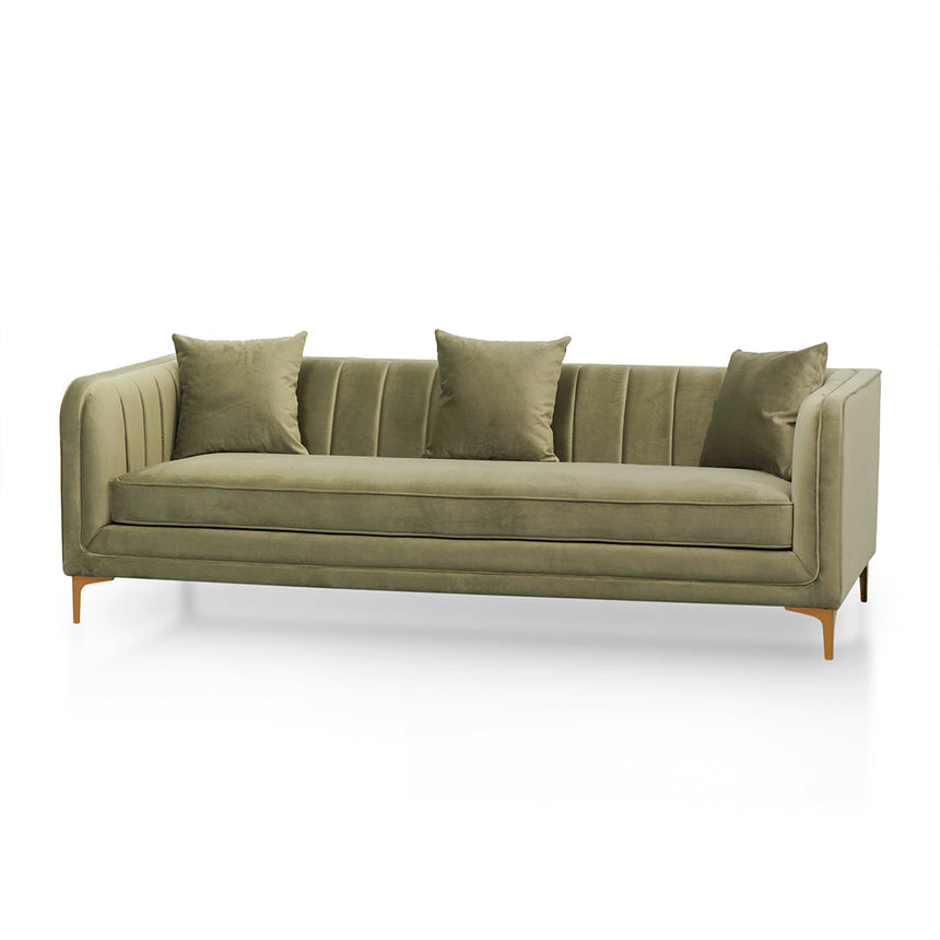 3 Fabric Seater Sofa - Elegant Sage