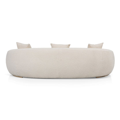 3 Seater Sofa - Ivory White Boucle