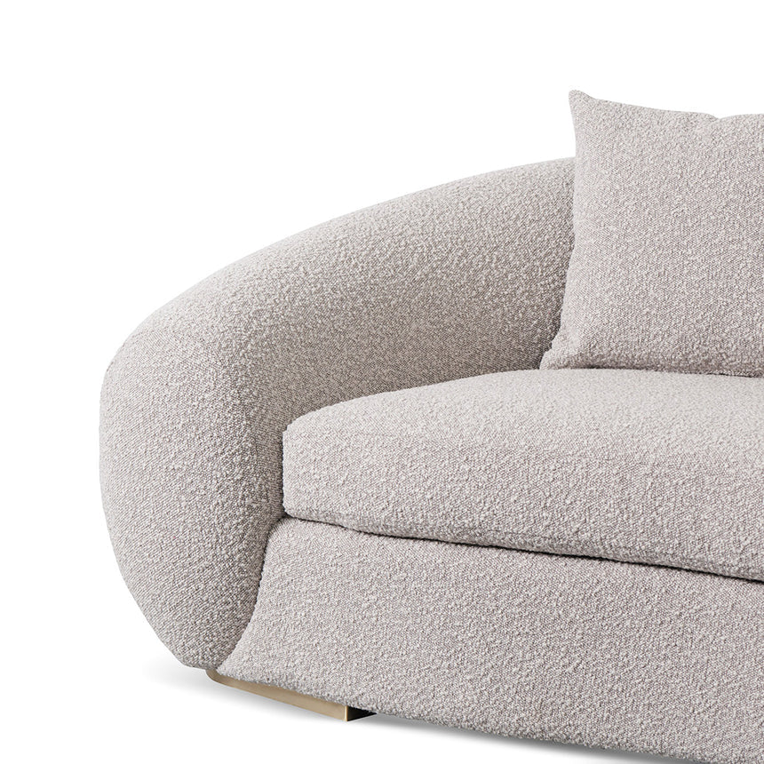 3 Seater Sofa - Ash Grey Boucle