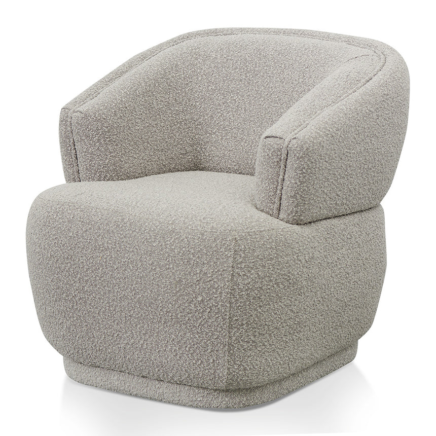 Fabric Armchair - Ash Grey Boucle