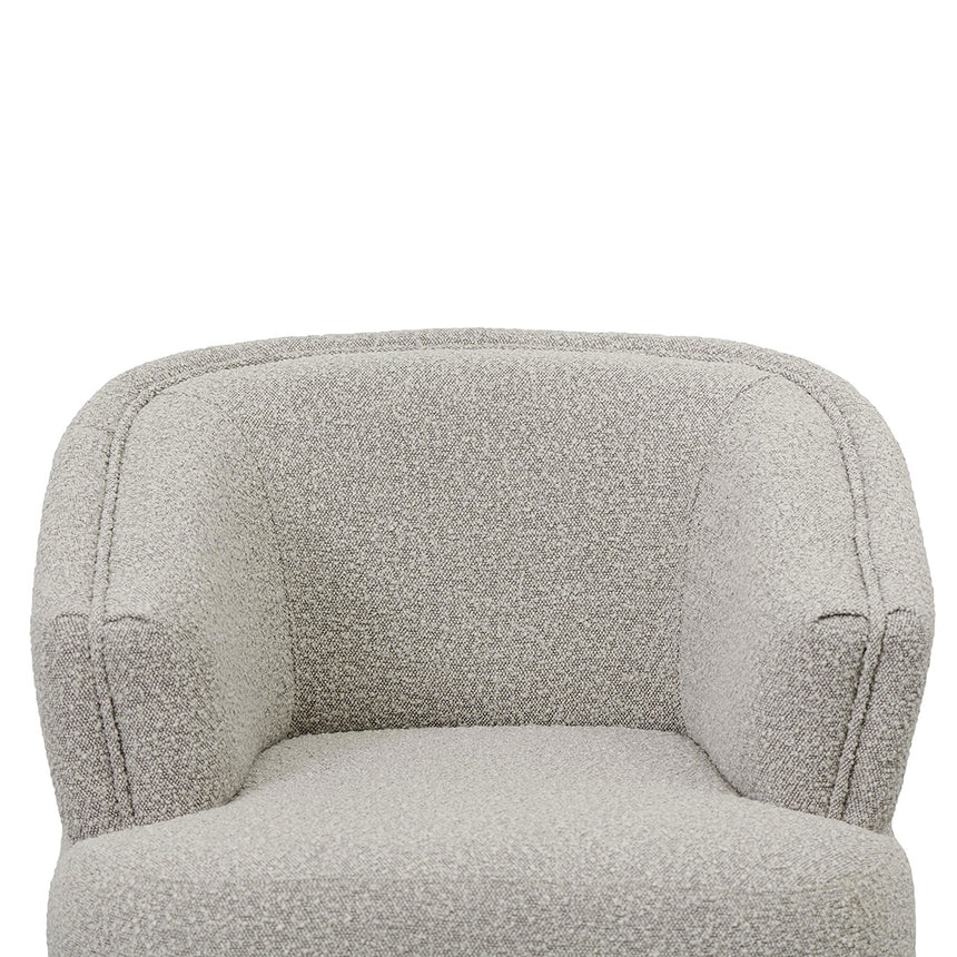 Fabric Armchair - Ash Grey Boucle