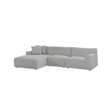 CLC8671-YY 3 Seater Left Chaise Sofa -  Clay Grey