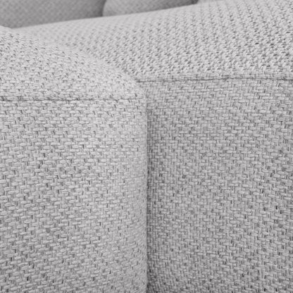 3 Seater Right Chaise Fabric Sofa - Sterling Sand