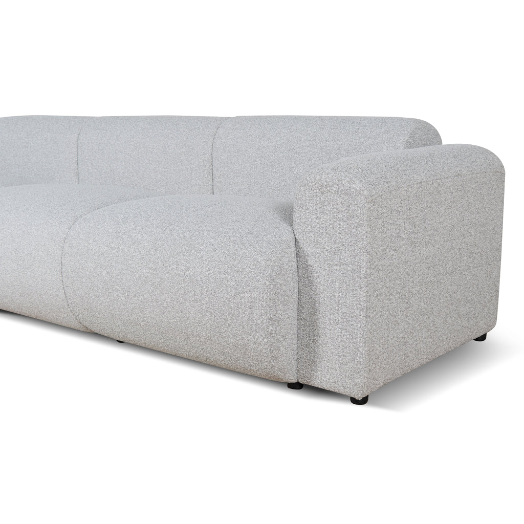 CLC8842-BS 4 Seater Fabric Sofa - Silver Grey Boucle