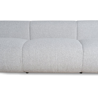 CLC8842-BS 4 Seater Fabric Sofa - Silver Grey Boucle