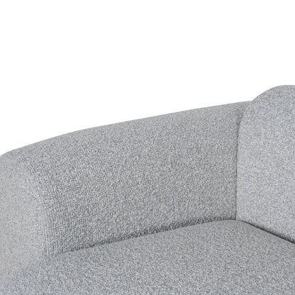 CLC8842-BS 4 Seater Fabric Sofa - Silver Grey Boucle