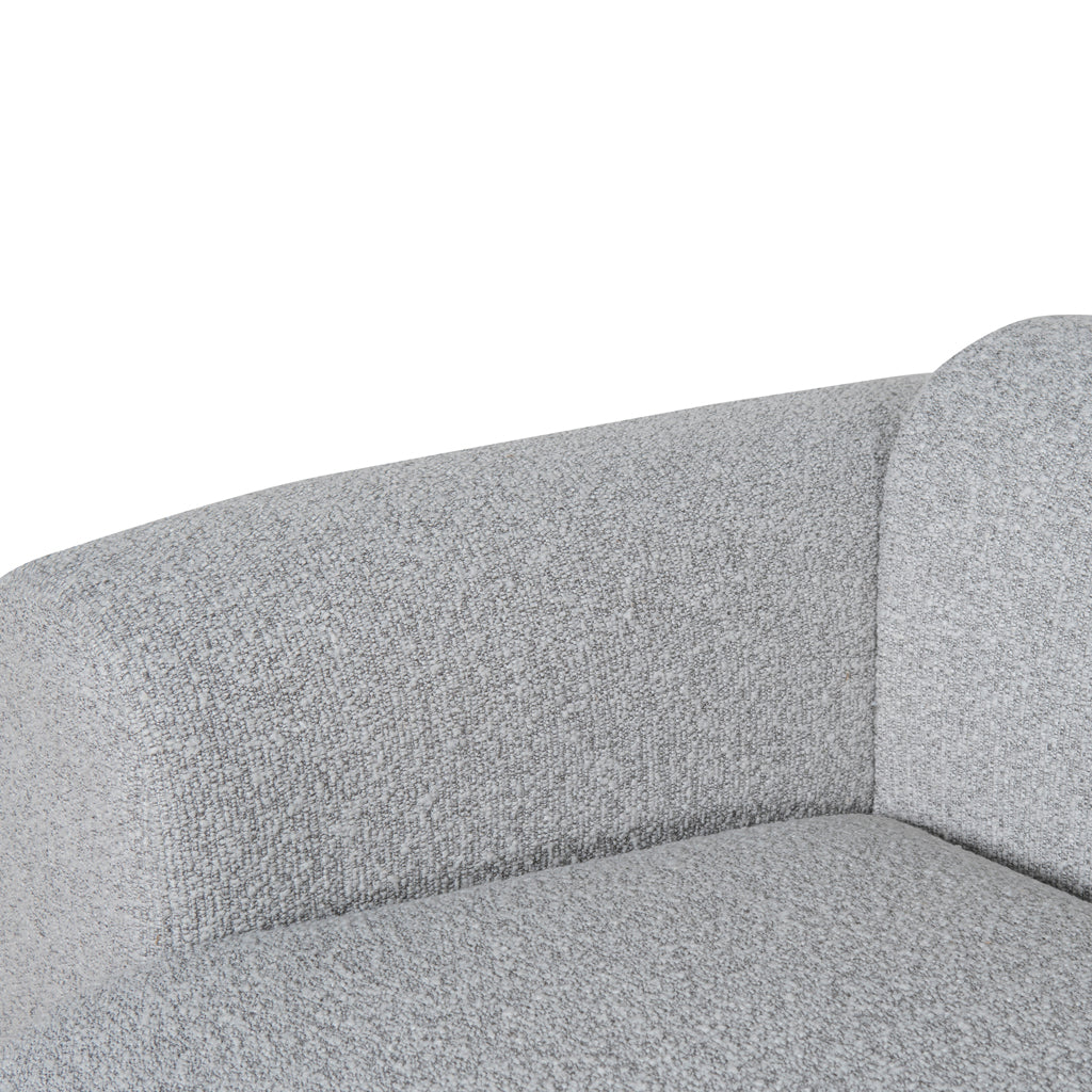 CLC8843-BS 3 Seater Fabric Sofa - Silver Grey Boucle