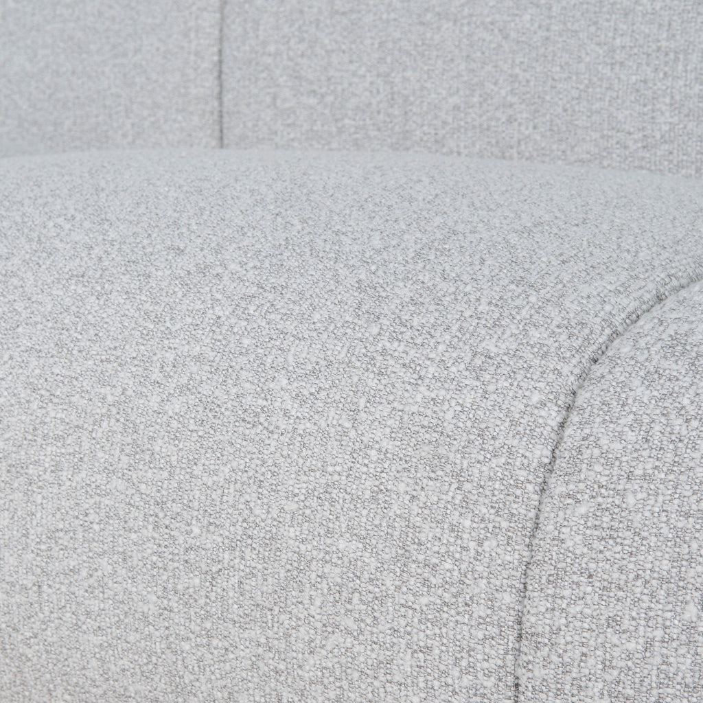 CLC8843-BS 3 Seater Fabric Sofa - Silver Grey Boucle