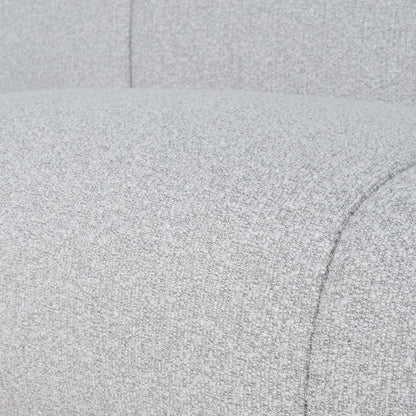 CLC8843-BS 3 Seater Fabric Sofa - Silver Grey Boucle