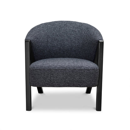 CLC8848-IG Fabric Armchair - Dark Grey Fleck - Black Oak