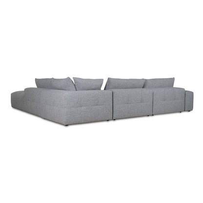 Right Chaise Fabric Sofa - Glacier Grey