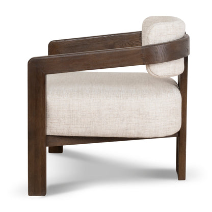 CLC8895-NI Walnut Armchair - Linen
