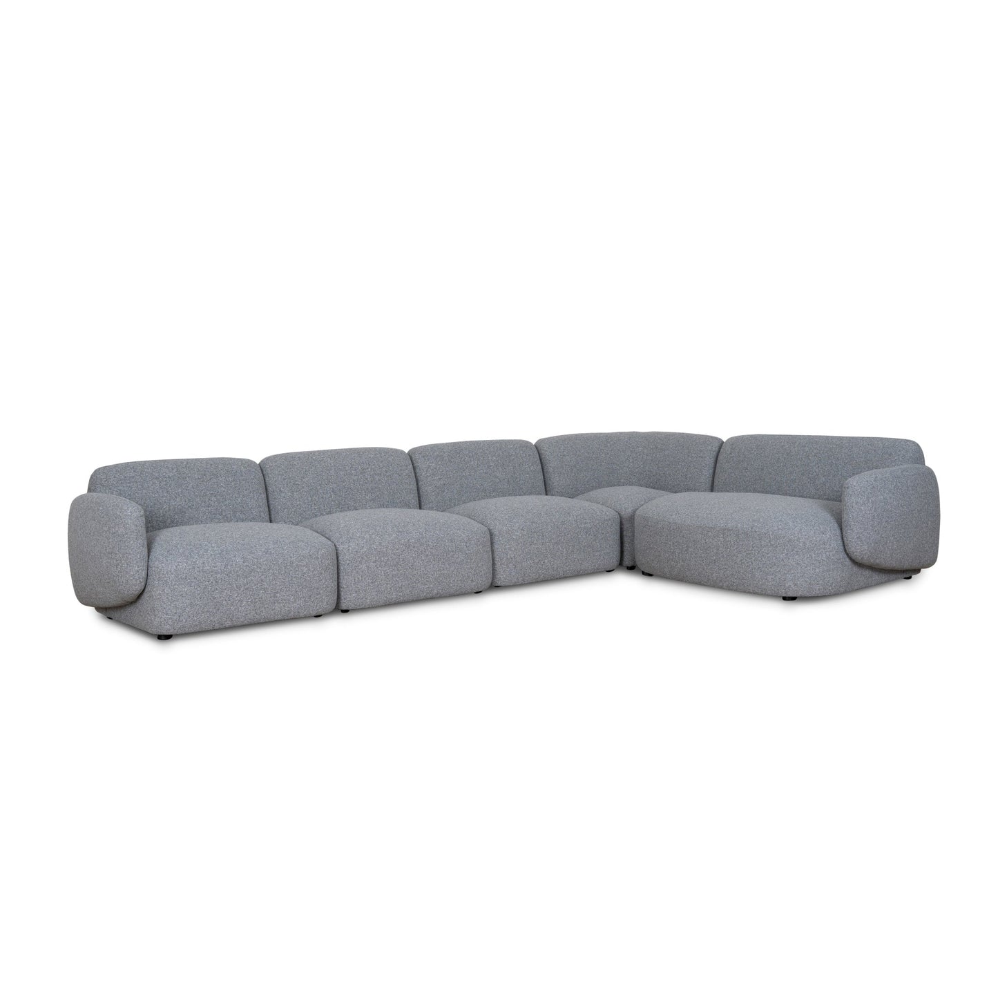 CLC8965-KSO Right Chaise Modular Sofa - Glacier Grey