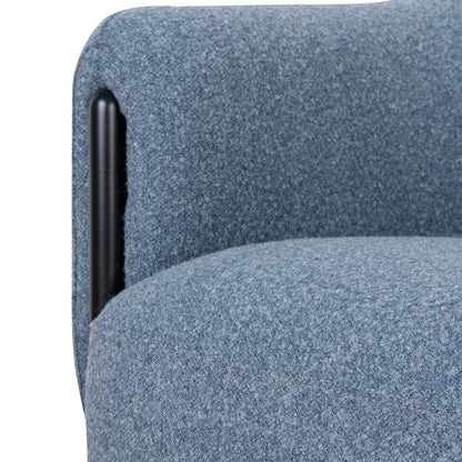 Fabric Armchair - Dark Grey Blue