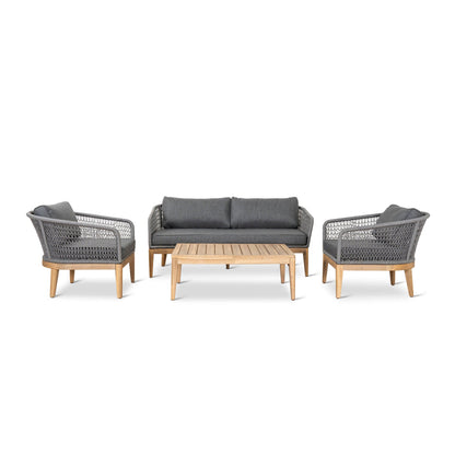 4pcs Outdoor Lounge Set - Grey