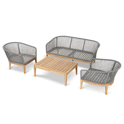 4pcs Outdoor Lounge Set - Grey