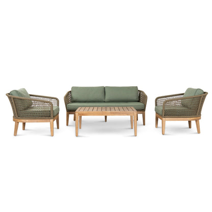 4pcs Outdoor Lounge Set - Royal Stone Green