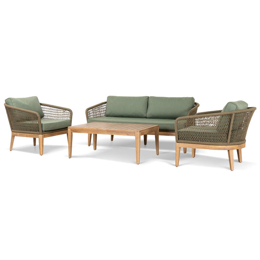 4pcs Outdoor Lounge Set - Royal Stone Green