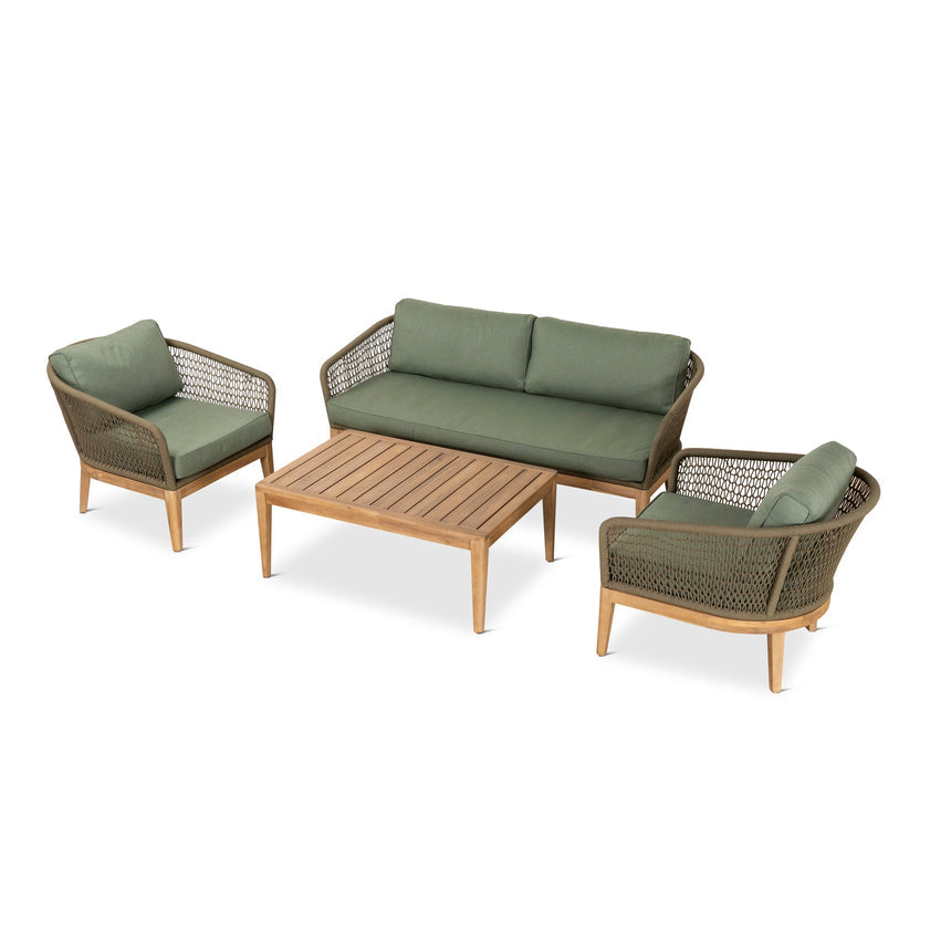 4pcs Outdoor Lounge Set - Royal Stone Green