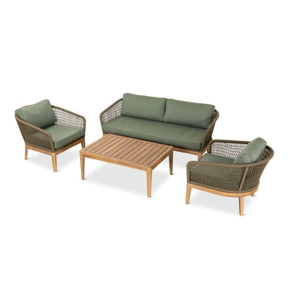 4pcs Outdoor Lounge Set - Royal Stone Green