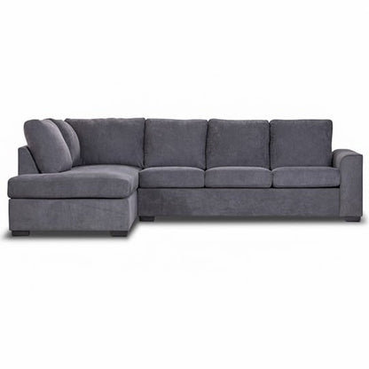 Keith 3 Seater Upholstered Sofa with Chaise + Sofa Bed