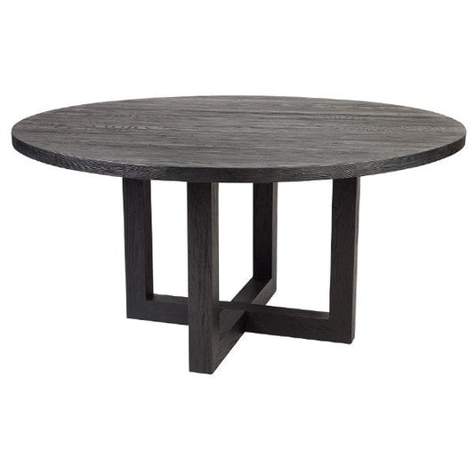 Leeton Round Dining Table - Black