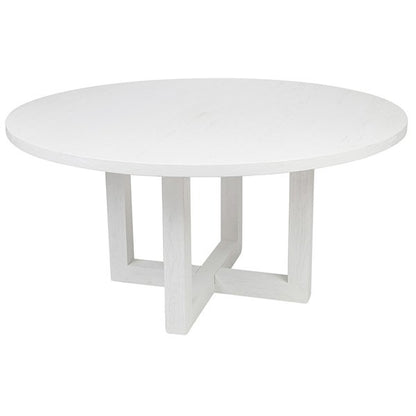 Leeton Round Dining Table - White