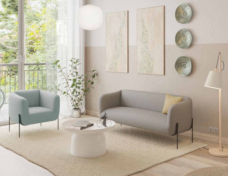 Belle Lounge Chair - Sky Blue