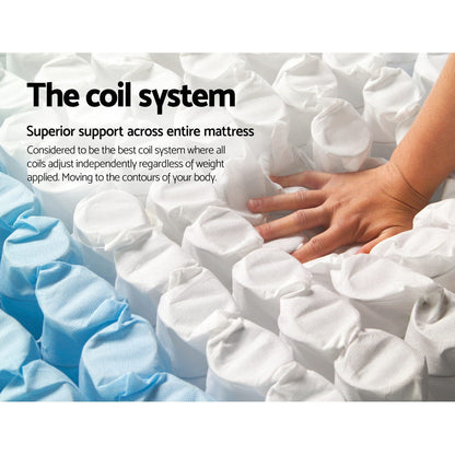 Giselle Bedding Devon Euro Top Pocket Spring Mattress 31cm Thick Single