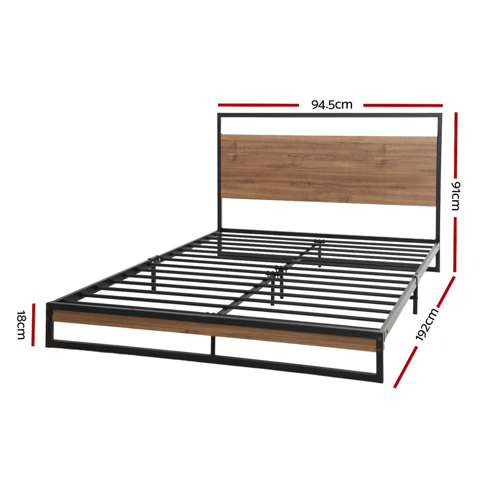 Artiss Bed Frame Single Size Metal Bed Frame DANE