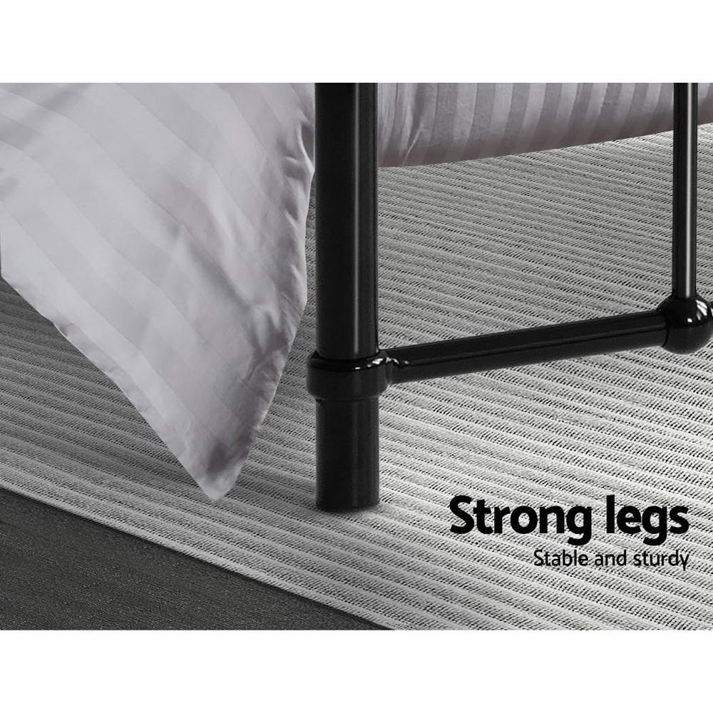Artiss Bed Frame Metal Bed Frame LEO - Queen (Black)