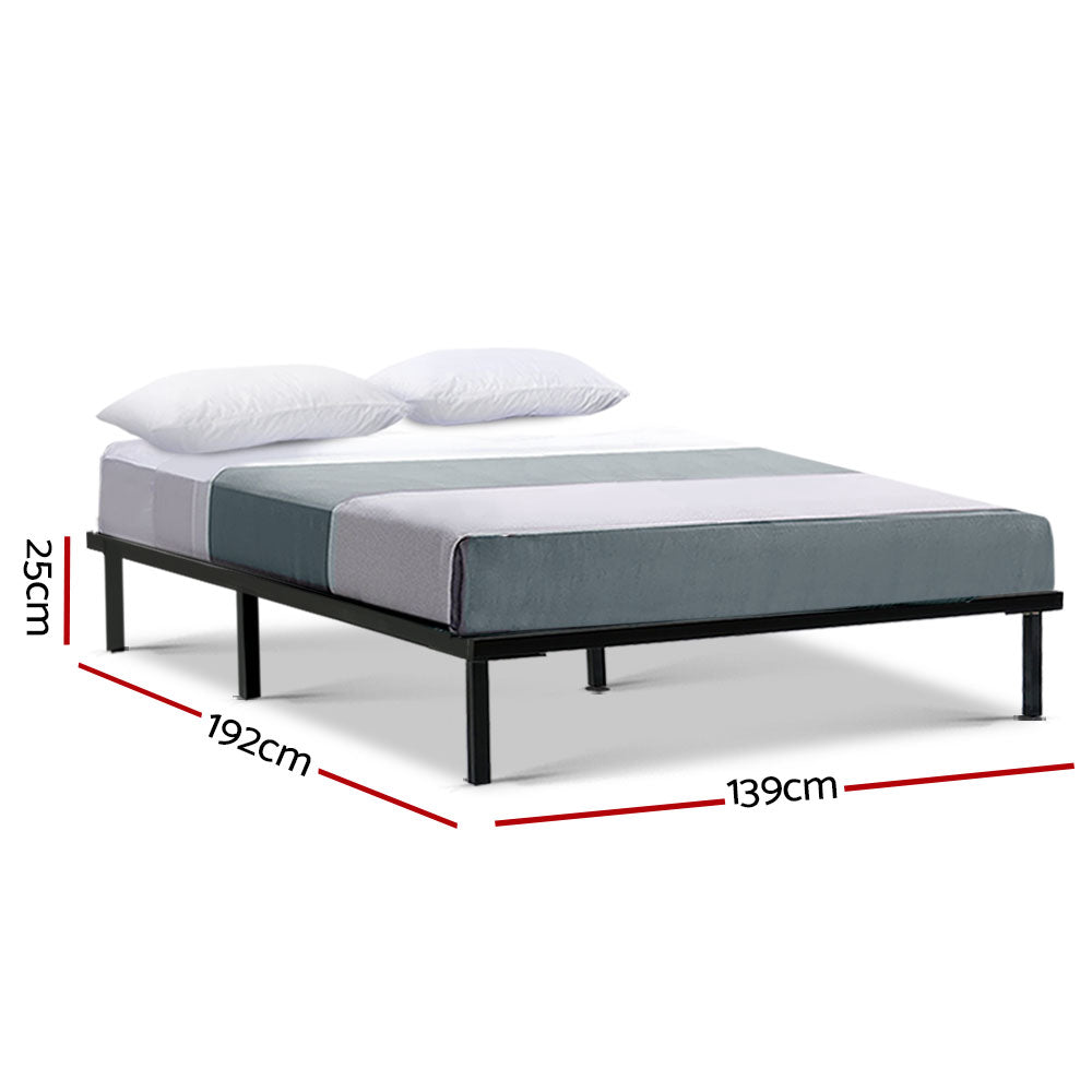 Artiss Bed Frame Double Size Metal Bed Frame TED