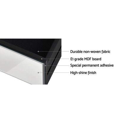 Artiss Bedside Table 3 Drawers Mirrored X2 - PRESIA Silver