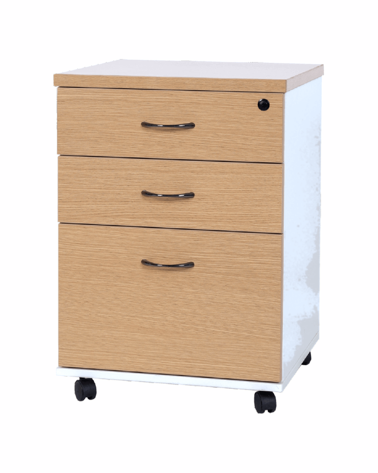 Logan Mobile Pedestal – 2 Drawers + File