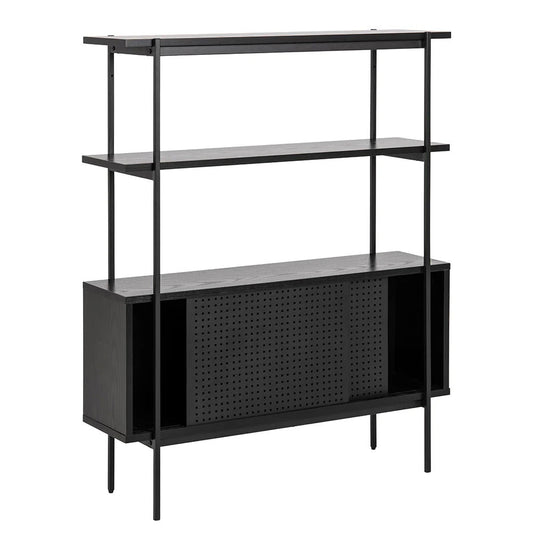 Manrek 94cm Wooden Display Unit - Black