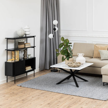 Manrek 94cm Wooden Display Unit - Black