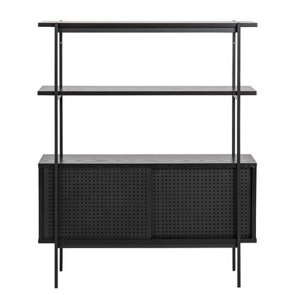 Manrek 94cm Wooden Display Unit - Black