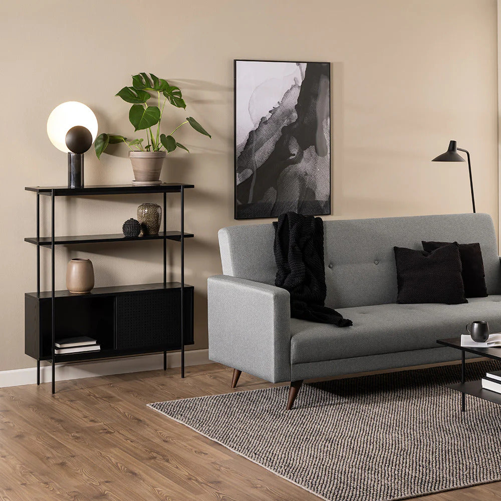 Manrek 94cm Wooden Display Unit - Black