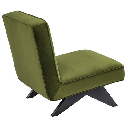 Martyn Slipper Chair - Olive Velvet