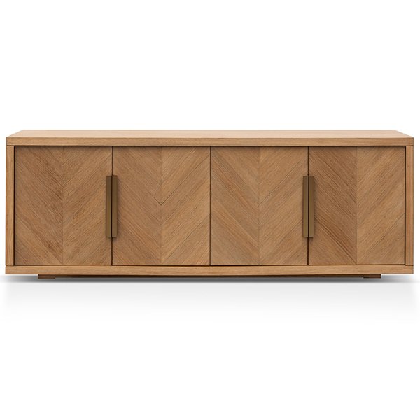 Miriam 2m Buffet Unit - Dusty Oak with Gold Handle