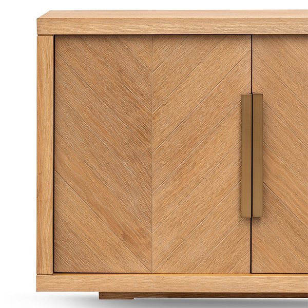 Miriam 2m Buffet Unit - Dusty Oak with Gold Handle